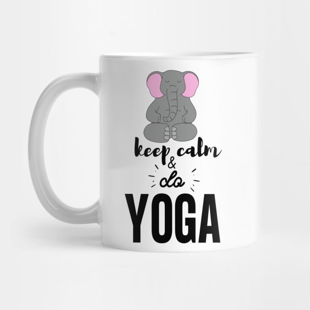 Yoga Elephant - Keep Calm and do Yoga exercice by yassinebd